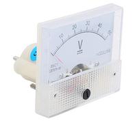 MasYosh 85C1 DC 0~50V Puntatore Voltmetro, Misuratore del Pannello ABS Bianco con Scale Stampate in Seta Chiara, per Stabilizzatori di Tensione I Mobili di Distribuzione