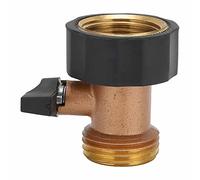 MasYosh Adattatore per Valvola a Sfera in Rame a Passaggio Singolo con Controllo del Flusso Regolabile per Collegamento del Tubo da Giardino, per Dispositivi di Spruzzatura e Sistemi di Irrigazione