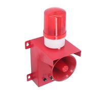 MasYosh Allarme Sirena Industriale, Volume Regolabile a Prova di Congelamento Impermeabile 130 DB con Luce Strobo a LED Ad Alta Potenza a 3 Toni, per la Scuola per Cantiere di (DC24V)