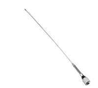 MasYosh Auto Walkie Talkie Antenna, Acciaio Inossidabile 55 Cm VHF UHF 136-174MHz 400-470MHz 2,15 DB Guadagno 100W, con Punta Bianca per un Segnale più Forte, per la Stazione Radio