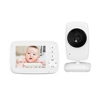 MasYosh Baby Monitor, Interfono Vocale Bidirezionale con Riduzione del Rumore e Rilevamento a Lunga Distanza, Display in Tempo Reale con Batteria Al Litio Integrata per la (Spina UE 800 W)