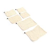 MasYosh Borsa per la Conservazione degli Alimenti in Rete di Cotone con Coulisse Borsa Filtro per Frutta Riutilizzabile Durevole per la Spesa, Set di 6 per Conservare Frutta e Verdura