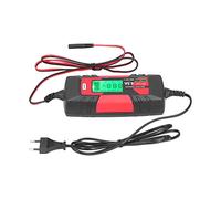 MasYosh Caricatore della Batteria per Auto 12 V, Manutentore della Batteria Intelligente Automatica con Display LCD, per Batterie Gel AGM Standard 1,2a a (Plug 220-240 V.)