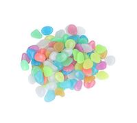 MasYosh Ciottoli Fluorescenti Luminosi per Passerelle Decorative Esterne, Sentieri da Giardino, Pietre Luminose in Resina da 100 Pezzi (Multi colore)