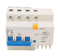 MasYosh Circuit Breaker, 3P e N MCB Din Rail Mount 4500A Capacità di Rottura 400V 63A, con Struttura Modulare e di Bloccaggio Bistabile, per gli Edifici per Ufficio e Residenziali