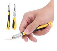 MasYosh Coltello Intaglio del Legno, Utensile Taglio Manuale in Acciaio Ad Alto Tenore di Carbonio con Lame 11 Pezzi, per Carta, Tessuto, Pellicola, Telefono Cellulare, Intaglio del