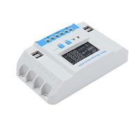 MasYosh Controller di Carica Solare, Materiale ABS Resistenza Al Calore Graffio con Protezione Elettrica del Display LCD PWM per 12V 24V (30a)