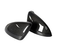 MasYosh Coperchio Specchietto Retrovisore 2pcs, Rivestimento Nero in Fibra di Carbonio Reale Sostituzione Nera Lucida per MK7 MK7 5 R 2013 2020, con Materiale ABS Facile Installazione