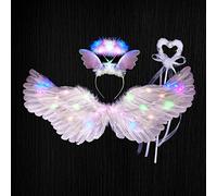 MasYosh Costume da Halo LED e Ali per Feste