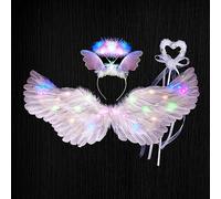 MasYosh Costume da Halo LED e Ali per Feste