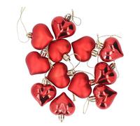 MasYosh Decorazione per Albero di Natale a Forma di Cuore, Set da 12