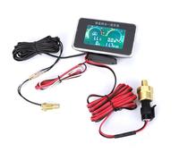 MasYosh Display Digitale LCD per Auto 4 in 1, Voltmetro Indicatore Livello Carburante Temperatura Acqua Misuratore Pressione Olio con Funzione Anti-scuotimento, per Applicazioni Ad