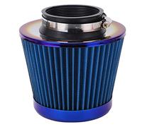 MasYosh Filtro Aria di Aspirazione per Auto 3 Pollici/76 Mm Accessorio Universale con Cono Riutilizzabile Lavabile Ad Alte Prestazioni (Blu)