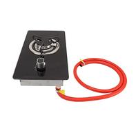 MasYosh Fornello a Gas a Fuoco Singolo, Piano Cottura a Gas Portatile per da 1,8 KW con Regolabile in Continuo e Pannello in Vetro Temperato, per Cabina da Campeggio All'aperto per