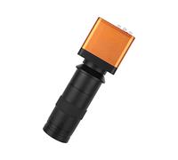MasYosh Fotocamera per Microscopi Digitale 34 MP 1080p, Grado Industriale con Obiettivo a Montaggio Zoom C Regolabile 130x, per Riparazione di Riparazioni PCB Saldatura in (Plug)