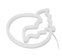 MasYosh Insegne Al Neon LED Luna e Pipistrello, 25x21,5 Cm
