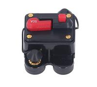 MasYosh Interruttore a circuito chiuso, protezione da sovracorrente a ripristino manuale DC 12-48 V con pulsante ovale rosso per veicoli, motori, navi, camion, rimorchi, argani, (50A)