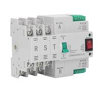 MasYosh Interruttore di Trasferimento Automatico, 3P 63A 400V AC Dual Power Controller con in Argento e Materiale per PC Ritardanti di, per Supporto per Ferrovie Agricole di Fabbrica (100a)