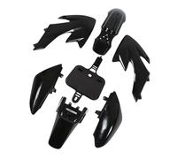 MasYosh Kit Carenatura in Plastica Nera 7 Pezzi, Set Carenatura Lavoro per Moto con Materiale ABS Premium, per CRF50 XR50 Cinese Dirt Pit Bike