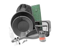 MasYosh Kit di Panning Oro-Completa il Set di Prospettive 11 in 1 con Scatola di Chiusura in Alluminio, Classificatore di Setacciatura e Borsa