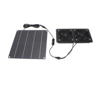 MasYosh Kit Ventola di Scarico Solare Ventilazione di Raffreddamento Efficiente per Soffitta del Capannone per Polli, Kit Pannello in Silicio Monocristallino da 15 W per Serra