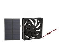 MasYosh Kit Ventola Pannello Solare Esterno, Regolatore di USB in Silicio Monocristallino per Ventilazione, con Ventola Ad Energia Solare 12V 3W per Roulotte Cucce per Animali Serre