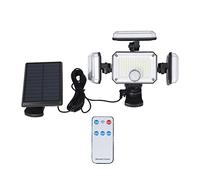 MasYosh Light Sensore Solare a 4 Testa 7700K 8W IP65 3 Lampada del Sensore Solare Regolabile con Telecomando