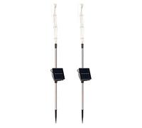 MasYosh Luci Decorative da Giardino Solare per Esterni Luci Solari Flessibili per Percorsi Solari Fai-da-te per la Decorazione del Cortile del Giardino, 2 Pezzi/set per L'illuminazione Natalizia