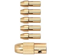 MasYosh Mandrino per Smerigliatrice Elettrico in Miniatura, Mandrino a 4 Griffe in Ottone per Smerigliatrici Mini Trapani Elettrici, con Design a Trama Antiscivolo, Campo di Serraggio