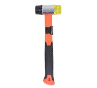 MasYosh Martello a Doppia Testa, Testa in PVC Morbido e Ghisa da 35 Mm, Resistente Ai Colpi con Testa Sostituibile, per Artigianato in Pelle, Gioielli, Installazione a Pavimento,