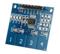 MasYosh Modulo Capacitivo TTP224, Switch Touch Digitale a 4 con Indicatore IC e Statale a 4 Pulsanti, per Tensione di Lavoro 2,4 V a 5,5 V