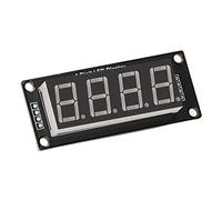 MasYosh Modulo di Visualizzazione del Tubo Digitale, Display LED Verde a 4 Cifre 7 Segmenti 0,56 Pollici con Chip di Trasmissione TM1637, per il Controllo delle Apparecchiature della