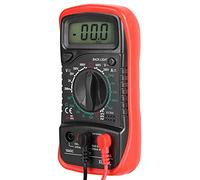 MasYosh Multimetro Digitale, LCD Visualizza Retroilluminazione Voltmetro Amperometro Ohmmetro Tester di Tensione di Corrente con Protezione Sovraccarico Hold, per gli Elettrodomestici (XL830L rosso)