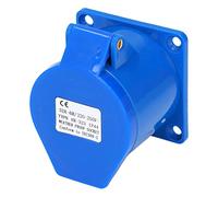 MasYosh Outlet Industriale Nascosto a 3 Pin, Presa CEE Blu in Ottone per PC con Terminali e Schermate di Pressione della per il Workshop per Cantina Elettrica Campeggio Esterno 220-250v (HR-323)