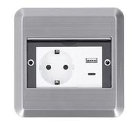 MasYosh Outlet Pavimento Ad Incasso, Presa 16A USB Tipo C Porta in Acciaio Inossidabile Outlet di Potenza Impermeabile, per la Decorazione della Casa