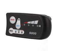 MasYosh Pannello di controllo con display a LED S800, guscio in plastica impermeabile con funzione di memoria dell'ingranaggio, per bicicletta elettrica scooter da 36 V 48 V