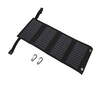 MasYosh Pannello Solare Monocristallino da 20 W, Caricatore USB Portatile Leggero e Pieghevole con Indicatore LED, Impermeabile IP65, per attività All'aperto in Campeggio Ed (Nera)