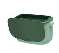 MasYosh Pattumiera Sospesa con Coperchio per Risparmiare Spazio (Verde) | Plastica resistente, design a parete, versatile per , bagno