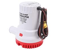 MasYosh Pompa di Sentina Sommergibile per Barche Silenziosa da 2000 GPH per Liquami Marini della Piscina dello Stagno, Plastica Resistente Alla Corrosione, Pompa di Drenaggio CC, per Sommergibili