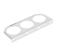MasYosh Porta del Supporto per Misurazione a 3 Fori 5 Mm, Staffa del Misuratore del Cruscotto per Auto in Ferro per Indicatori 52 Mm, con Facile Installazione e Design Preciso (Argento)