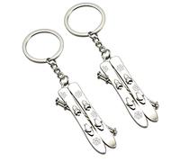 MasYosh Portachiavi sport invernali, 2 pezzi Portachiavi da sci, Ornamento di gioielli creativi, Souvenir per gli sport invernali, per gli amanti dello sci