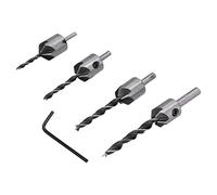 MasYosh Punta Trapano Svasatore, Set di Utensili per Smusso a 5 Scanalature con Chiave Esagonale, per Trapani Banco Trapani a Mano Trapani Elettrici Foratura Pannello di Fibra