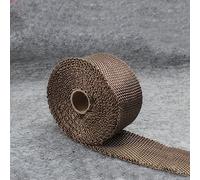 MasYosh Rotolo di Avvolgimento Termico di Scarico Nastro Isolante Acustico per Tubi di Scarico Ad Alta Temperatura per Moto (Ti Oro)