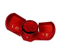 MasYosh Scatola per Anelli con Rosa con Cassetto (L Rosso)