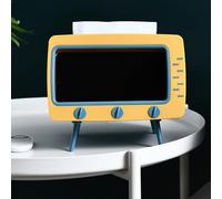 MasYosh Scatola per Fazzoletti TV retrò con Supporto per Telefono (Blu)