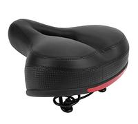 MasYosh Sella per Mountain Bike, Sella per Bici Morbida e Confortevole in Pelle Microfibra Resistente All'Usura con di Ventilazione e Decalcomania Riflettente, per Bici da Strada (Nera)