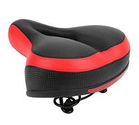 MasYosh Sella per Mountain Bike, Sella per Bici Morbida e Confortevole in Pelle Microfibra Resistente All'Usura con di Ventilazione e Decalcomania Riflettente, per Bici da Strada (Rosso)