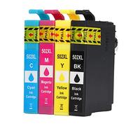 MasYosh Set Combinato a Cartuccia a Inchiostro 4 Pezzi, Black and Color Bk C M Y Sostituzione con Posizione Precisa Aggiornata, per Workforce WF 2860DWF WF 2865DWF XP 5100 XP 5105