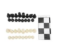 MasYosh Set di 32 Pezzi degli Scacchi Medievali in Plastica, Set da Gioco di Scacchi Standard Internazionale con Scatola di Ferro, per Adolescenti, Adulti e Anziani per Migliorare le