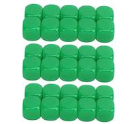 MasYosh Set di Dadi Vuoti da 30 Pezzi 16 Mm, Cubi di Dadi in Plastica Arrotondati a 6 Lati con Superficie Liscia per L'insegnamento della Matematica Artigianale Fai-da-te per Feste di (Verde)